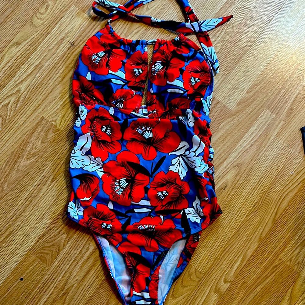 Women’s halter swimsuit.